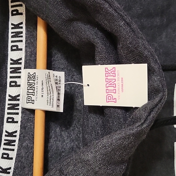 PINK Crop Sweatshirt size M - Picture 2 of 6